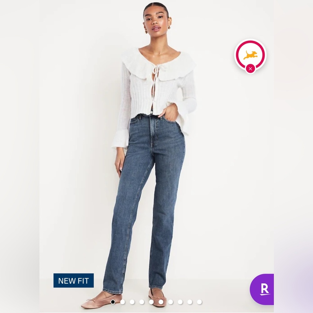 NWT Extra High-Waisted Straight Jeans